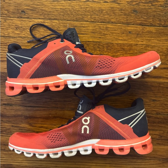 On Cloudflow Athletic Shoes Womens Size W10 Red Blue Mesh Running Outdoor Gym - Picture 11 of 13